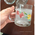 Nice Decal Flower Glass Mug Verre en verre pour la bière